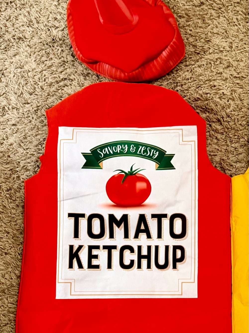 Tomato Ketchup Kids Costume - Red